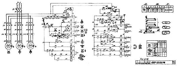 Електрична схема шпоночно-фрезерного верстата 692Р